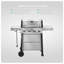 Barbecue au propane autoportant à 4 brûleurs avec couvercle Feasto, grilles en fonte émaillée de porcelaine, argent-117319300