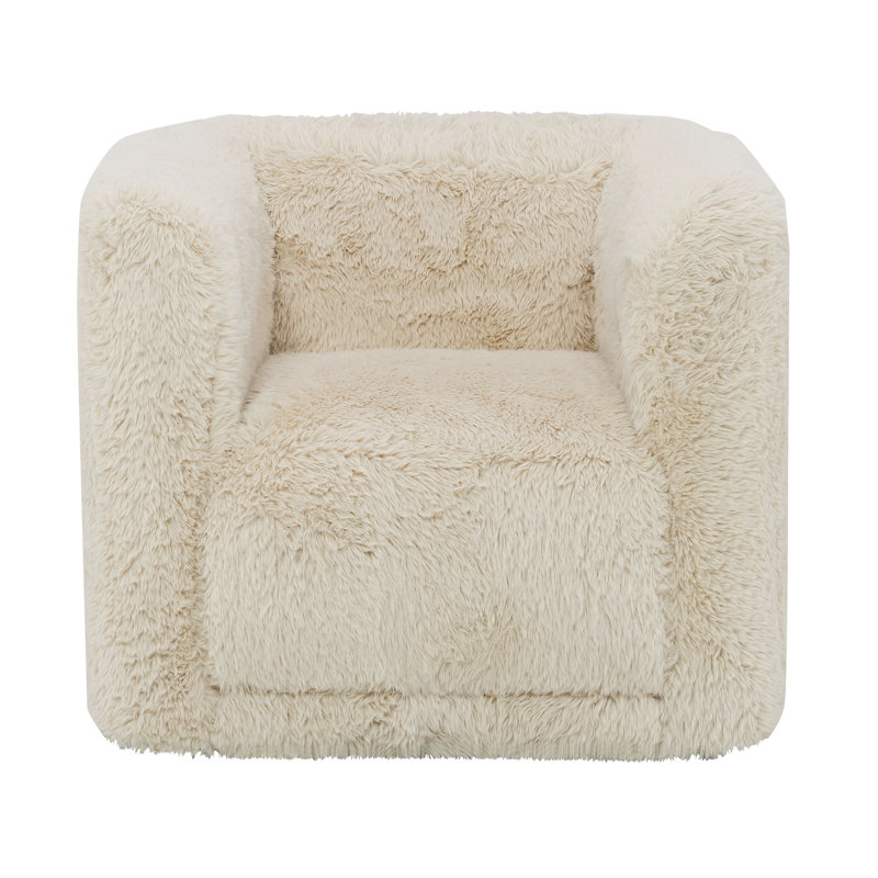 Fauteuil pivotant en lin beige pour le salon, rembourrage en mousse résilient, structure stable, fauteuil d'appoint fiable, revêtement, siège complet confortable