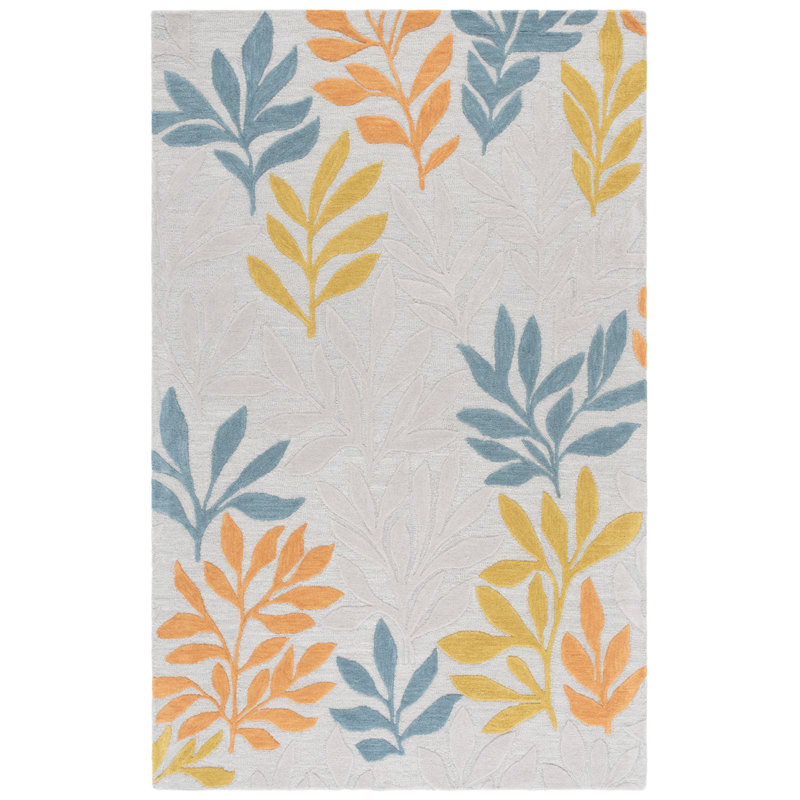 Jardin 158 Hand Tufted Wool Pile Floral Rug, Rectangle 3' x 5'