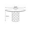 Retro-style solid wood round dining table-2087779697