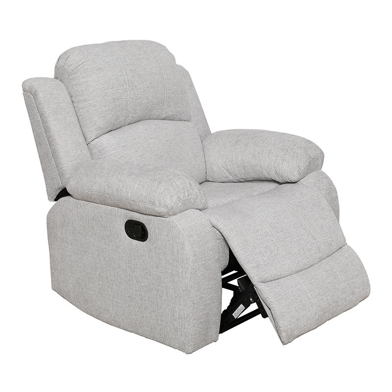 Soft Recliner Chair, Gray Silver Linen Blend