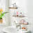 Set Of 3 Floating Shelves With Rustic Wave Edge - Live Edge Wooden Wall Mounted Display Ledge With Metal Brackets For Farmhouse Vintage Decor In Living Room Or Bedroom-21193543