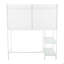 Bureau contemporain Tier en métal blanc et verre givré