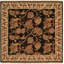 Wool Floral Area Rug in Brown/Black/Beige-1383196899