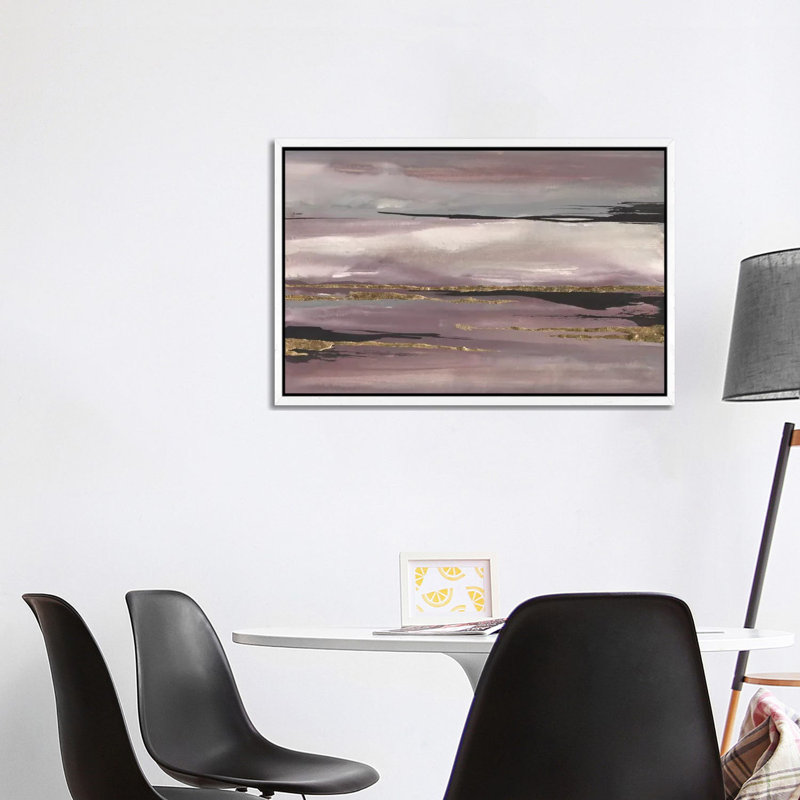 Gilded Storm III by Chris Paschke - Print on Canvas, White Framed, 101.6 cm H x 66.04 cm W
