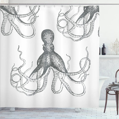Shower Curtain with Hooks Included