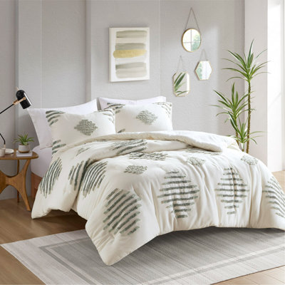 Ensemble d'édredon pour grand lit en chenille 3 pièces