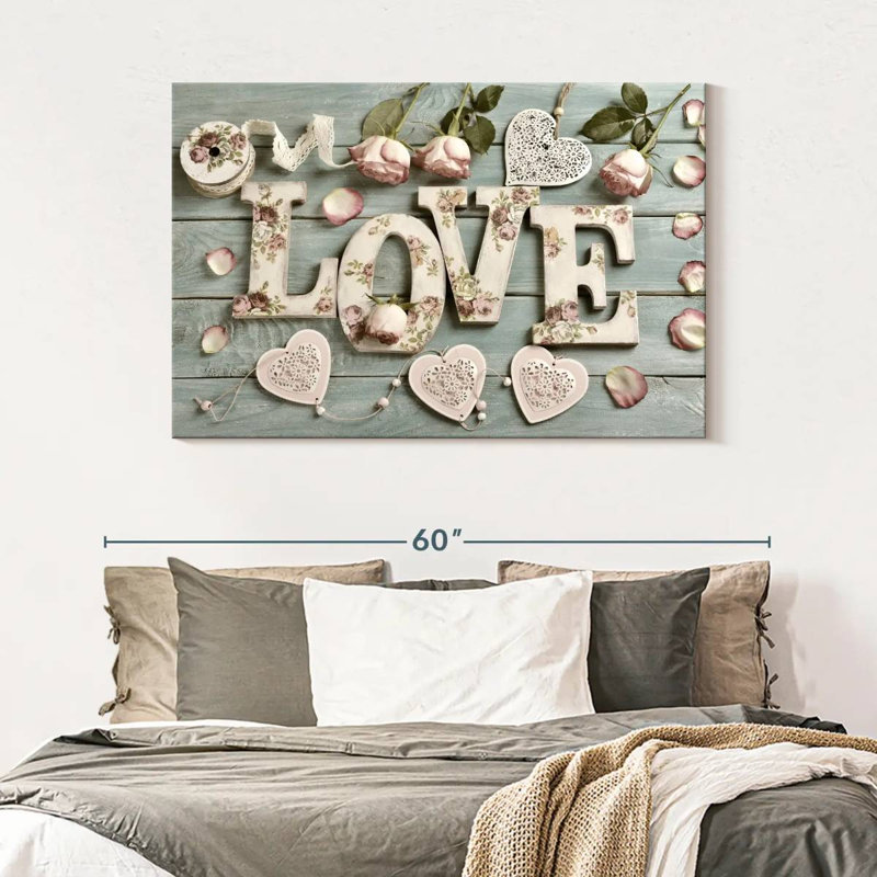 Plaque murale Chic Love, H 32 po x l 48 po