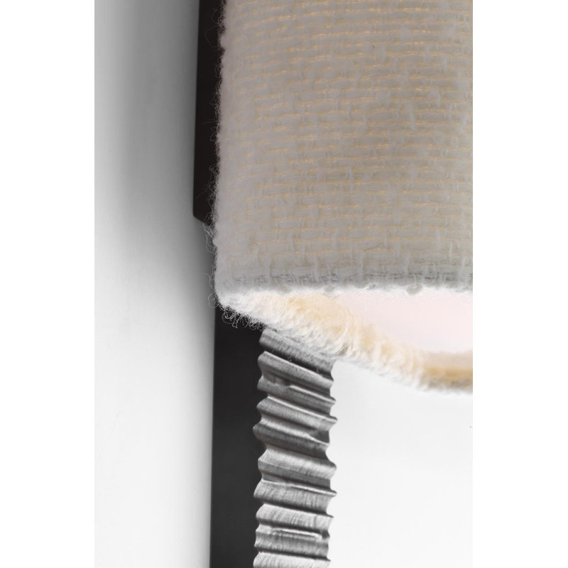 Anne-Marie Barton Fumar 23" Tail Sconce with Bouclé Shade, Ridged Carbon
