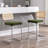 Crumley Upholstered 25.6" Velvet Counter Stool with Rattan Cane Back and Metal Frame-584333008