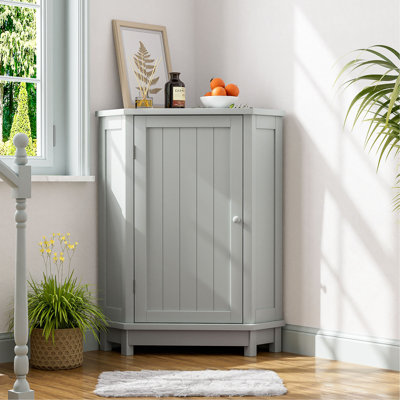 Armoire de salle de bain d'angle avec tablette réglable