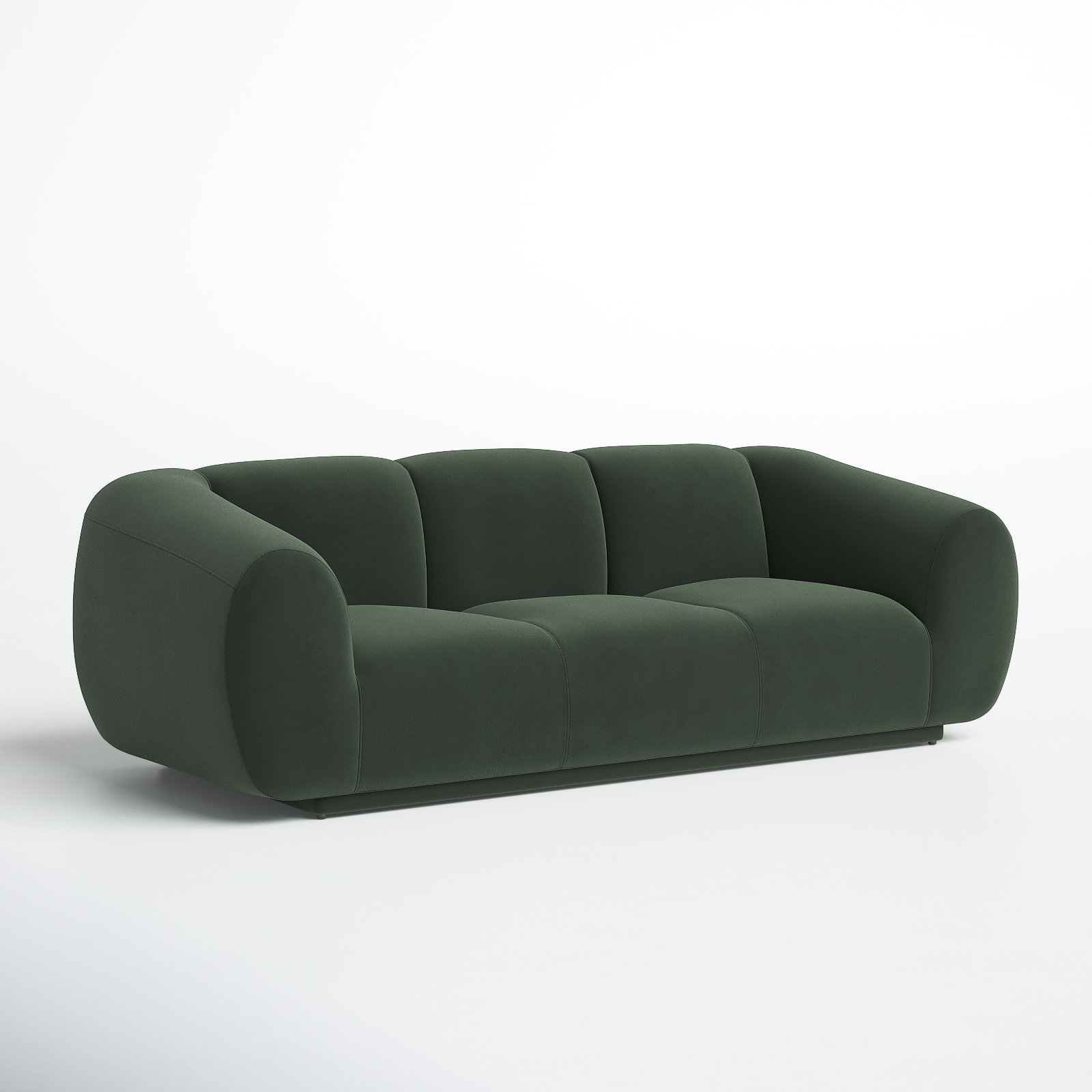 Deangelo 90" Velvet Sofa, Forest Green