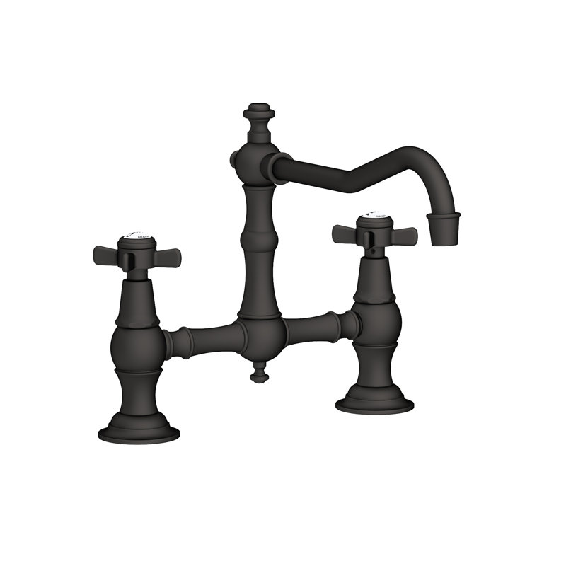 Fairfield Kitchen Bridge Faucet, Flat Black