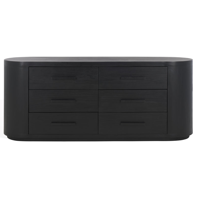 Lauryn Wood Oval Dresser, Black