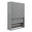 Grand lit escamotable mural avec tablettes, gris-1875758155
