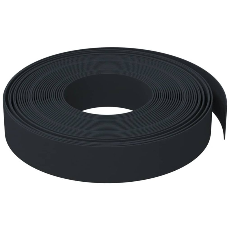 Artsiom Polyethylene Plastic Lawn Edging, 10cm H x 100cm W, Black