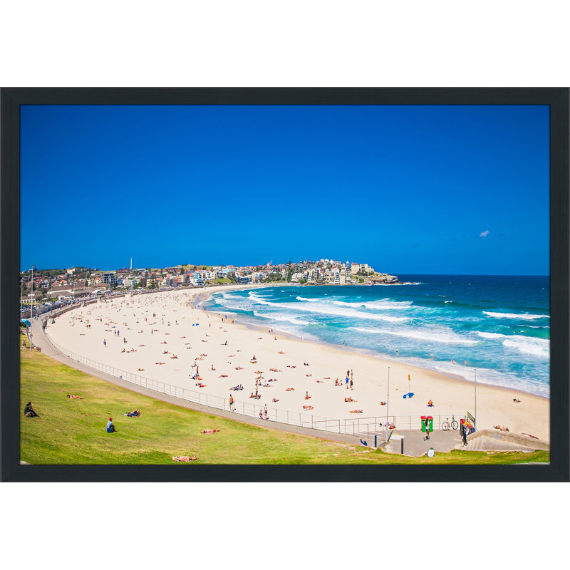 « bondi beach, sydney, australie », reproduction de photo encadrée, H 27,5 po x l 39,5 po x P 0,75 po