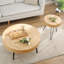Ensemble de 2 tables basses gigognes en bois naturel Farmhouse
