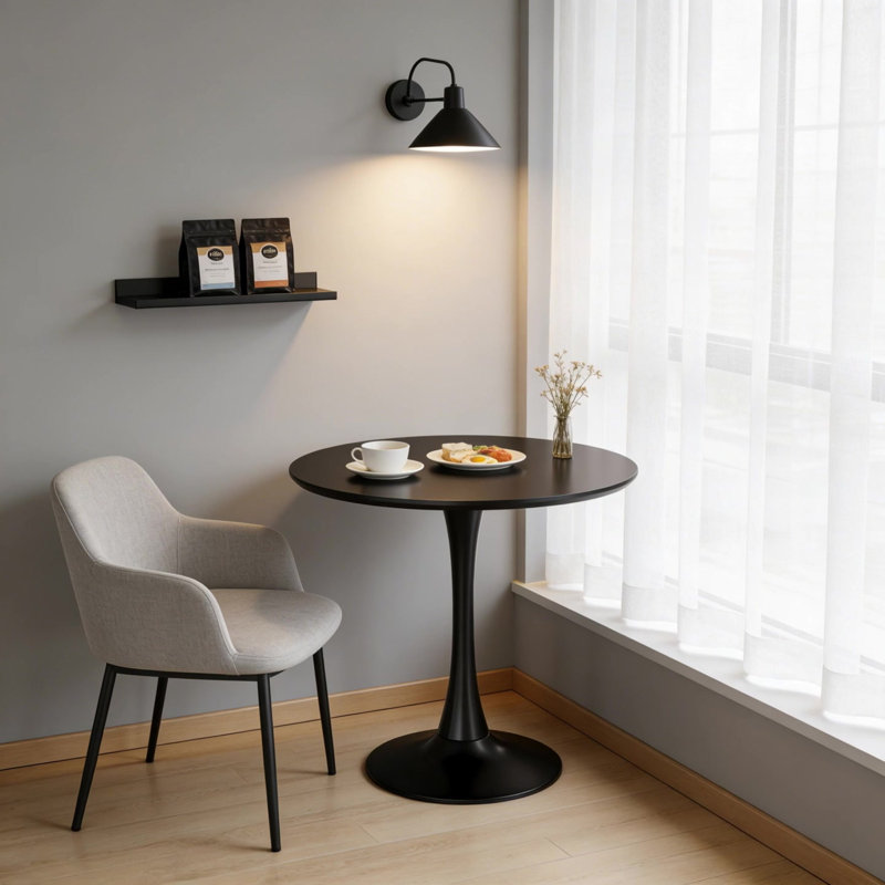 Modern Dining Table with MDF Top and Steel Base