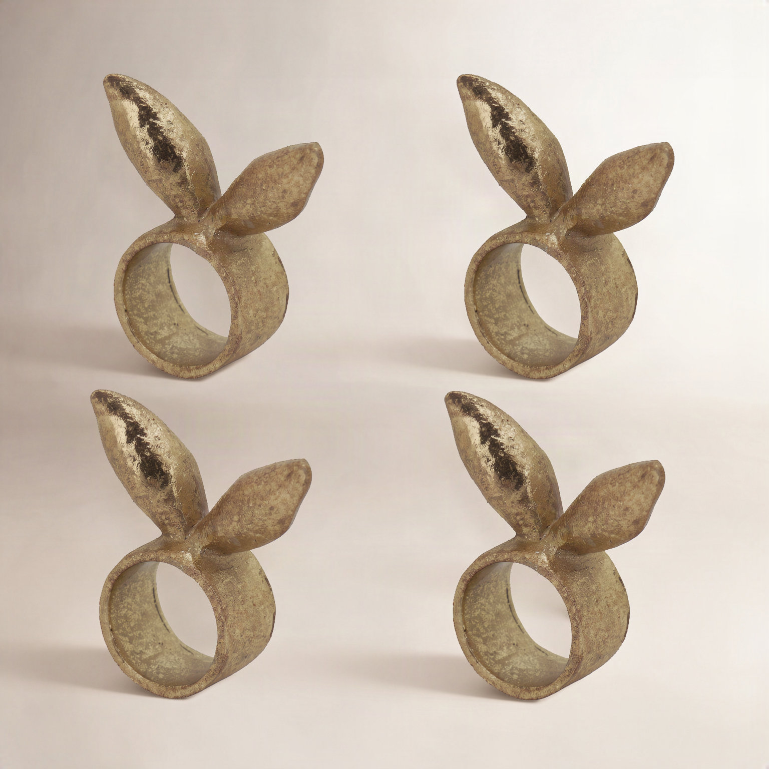 Bunny Ears Napkin Ring, Gold