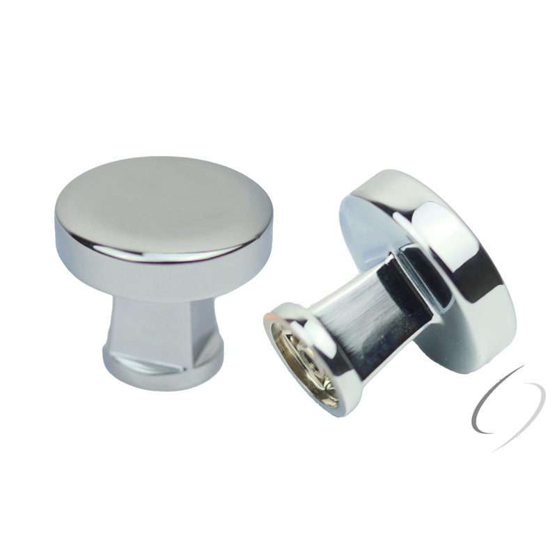 Poignée cylindrique de 1 po de diamètre, Chrome poli