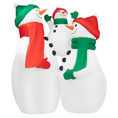 Famille de bonhomme de neige gonflable d'extérieur de 6 pieds de hauteur