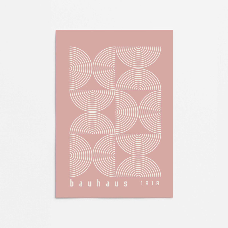 «Pink Bauhaus Flow II», reproduction dans un cadre, H 16 po x l 12 po, Impression sans cadre, Ne s’applique pas