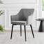 Calley Velvet Bucket Tub Chairs with Tapered Metal Legs and Vertical Stitching-63645338-63645334