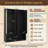 Farmhouse Style 55.1"W Black Finish Hall Tree with Rattan Cabinet Doors, Adjustable Inner Shelves and 6 Coat Hooks, 4-in-1 Entryway Storage Bench Cabinet for Living Room & Mudroom-129768573