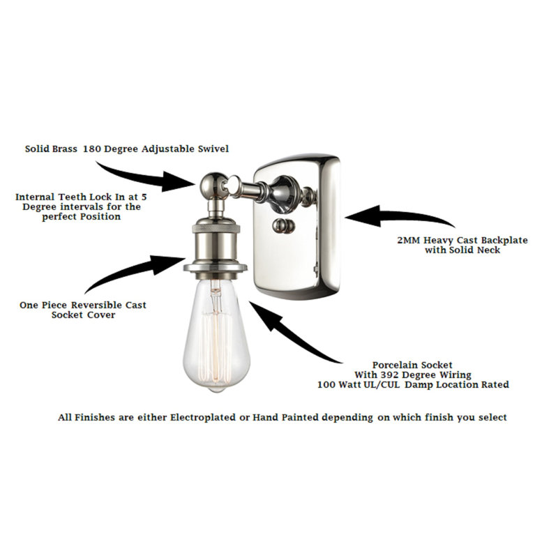 Ballston Urban Cone - 1 Light 8" Sconce , Black Antique Brass, LED, Matte White