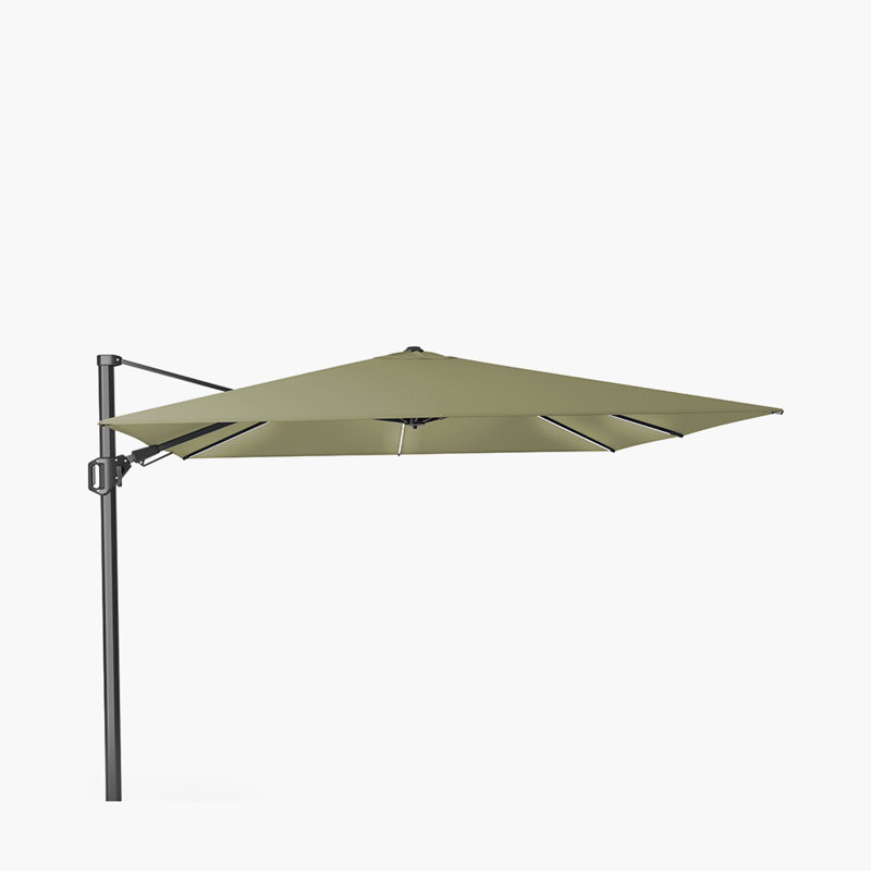 Cerena 300cm Lighted Cantilever Parasol, Green