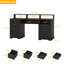 61" Farmhouse Executive Desk With LED Lights And Power Outlets-1459749004