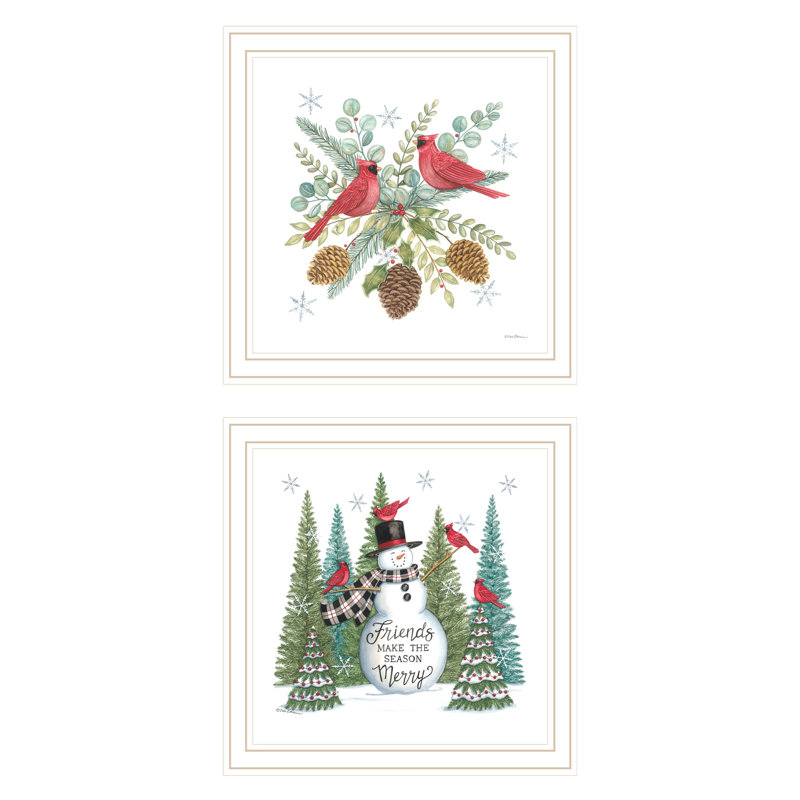 Entièrement assemblé 2 œuvres d'art pour la salle à manger - cadre blanc, multicolore, bois et papier, idéal pour les occasions spéciales, décoration intérieure