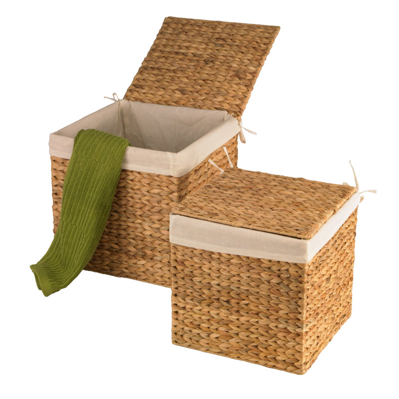 Three Posts Dormont Wicker Decorative Basket, Beige
