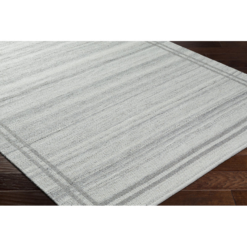 Lavande Striped Wool Area Rug, Runner 2'6" x 8'