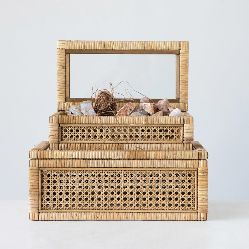 Boîte décorative Edelie, H 4,25 po x l 12,5 po x P 6,75 po, Naturel