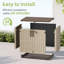 Boîte de rangement extérieure en résine 280 gallons - Boîte de rangement horizontale de 51,1 po de largeur avec double verrou et conception résistante aux intempéries-131267519