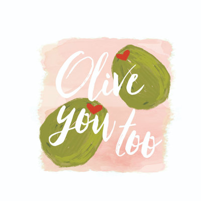 Olive You Too - Wrapped Canvas Print