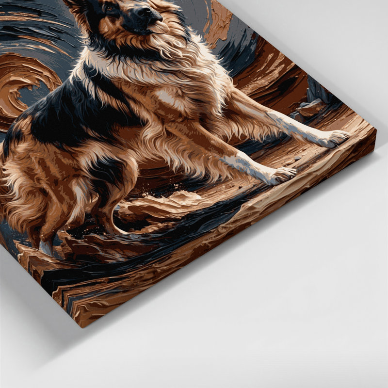 «Dogs Anatolian Shepherd Brown», art mural sur toile, H 12 po x l 12 po