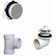 Plumber's Pack Lift & Turn Bathtub Leg Drain Assembly with No-Hole Overflow and Sch. 40 ABS Elbows
