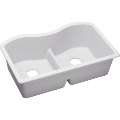 Évier de cuisine à double cuve encastrable 33 po x 20 po x 9 1/2 po Quartz Classic