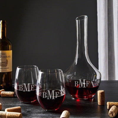 Ensemble 3 pièces de carafe à whisky