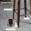 Tabourets de bar à hauteur de bar, tabourets de bar pivotants en cuir PU avec repose-pieds et dossier capitonné, ensemble de 2