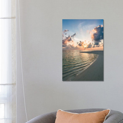 Coucher de soleil à la plage par Jan Becke - photographie sur toile tendue