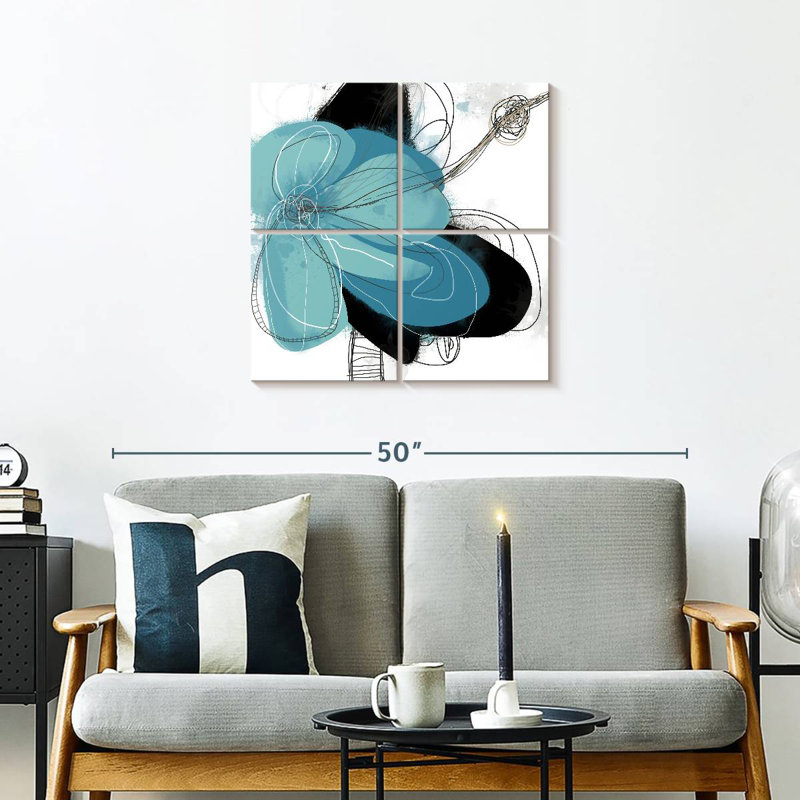 Azul Poetry I, 26" H x 26" W
