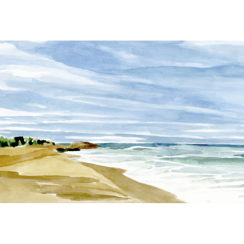 Coastline Calm II by Annie Warren - Painting on Canvas, 61cm H x 91cm W, Wrapped Canvas