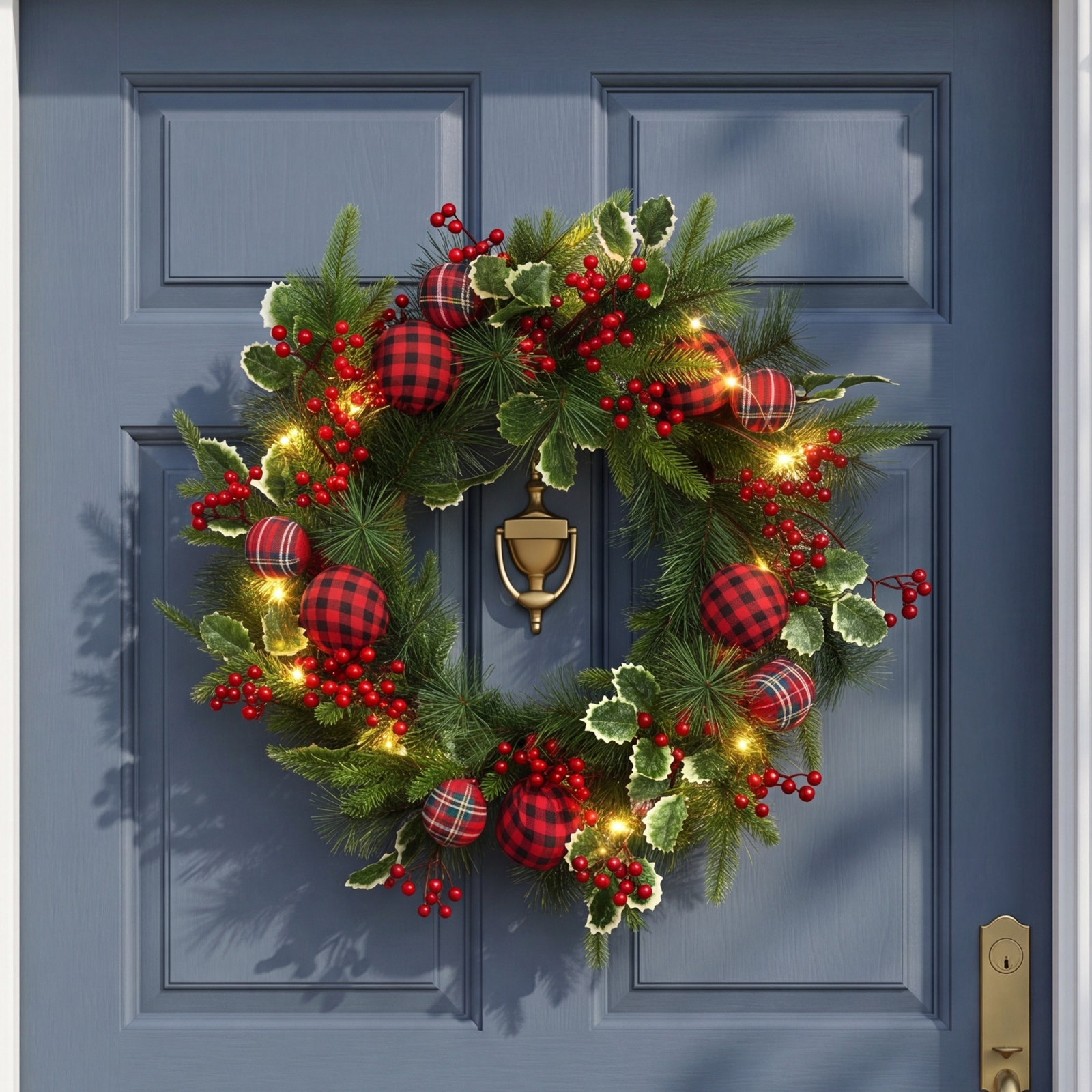 The Holiday Aisle® 24" Pre-Lit Wreath