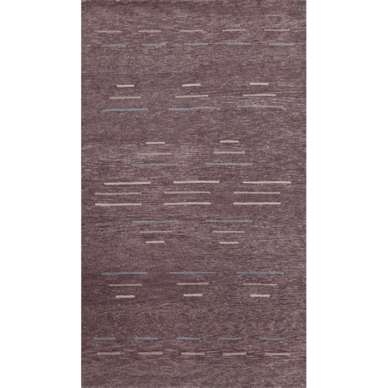 Hand Woven Wool Area Rug, Rectangle 4' x 6'