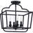 Blanche 4-Light Matte Black Semi-Flush Mount Light