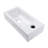 White Ceramic Bathroom Sink - Wall Mounted, 14.96X7.21 Inch, Stain , Rectangular, Faucet Hole Offered Inch Mount, White, Provided